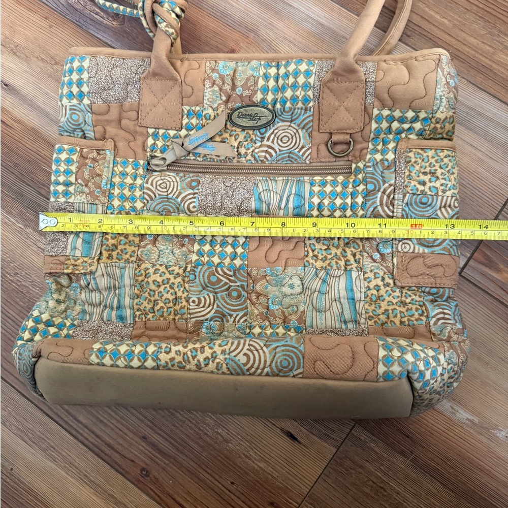 Donna Sharp Quilted Patchwork Purse Handba Double… - image 8